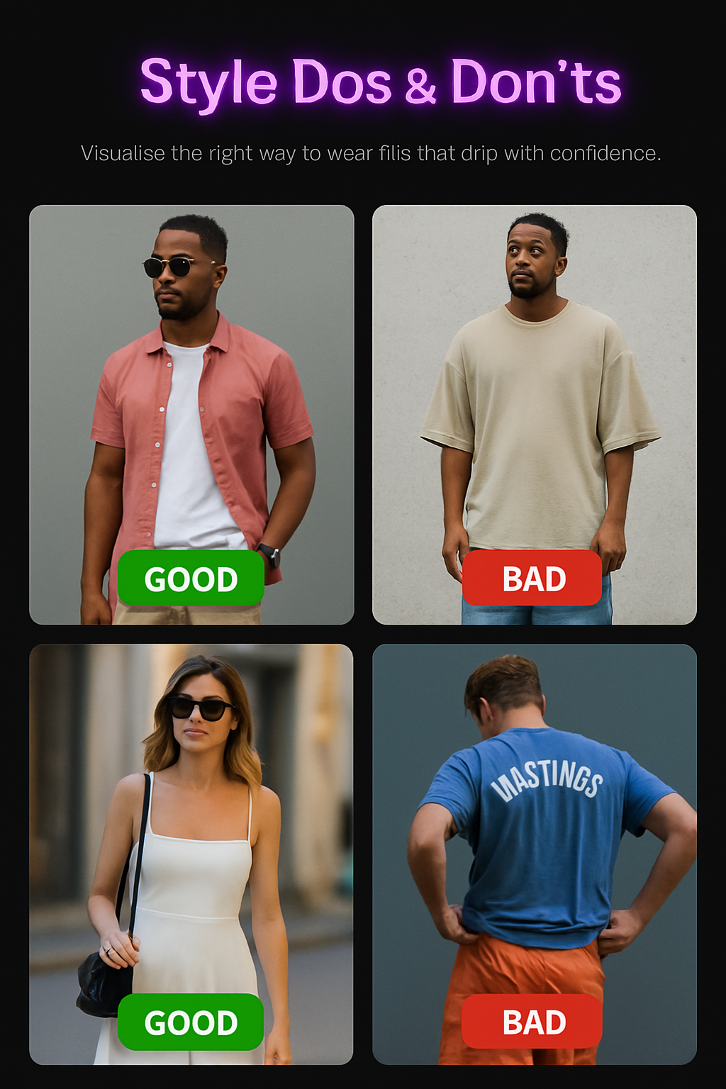 Style Dos and Don'ts collage
